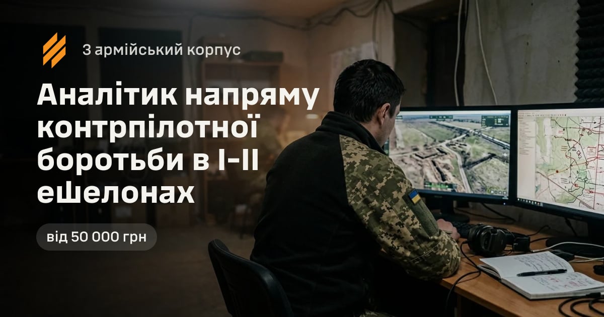Аналітик напряму контрпілотної боротьби в I-II ешелонах — 3 армійський корпус