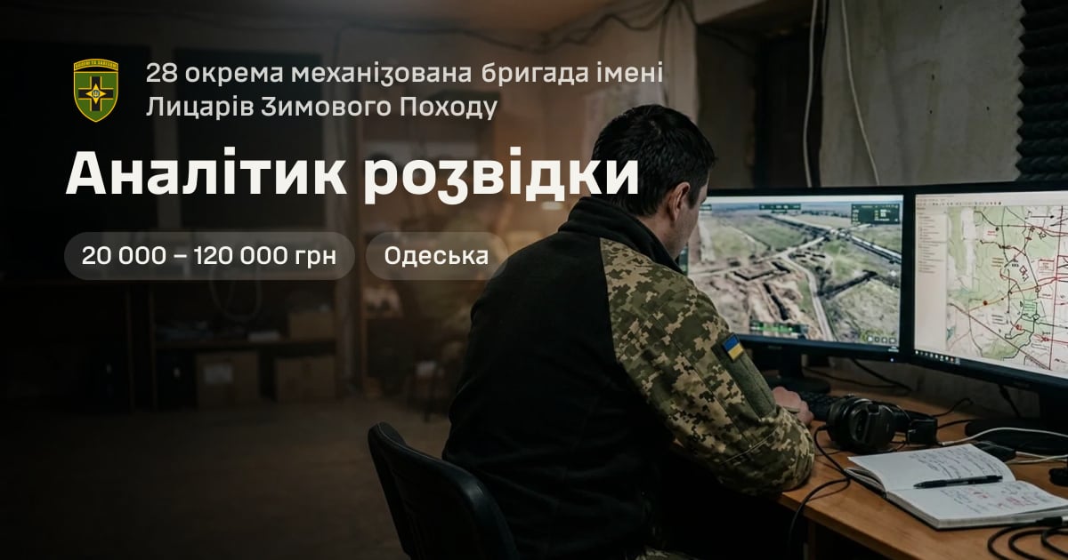 Аналітик розвідки — 28 окрема механізована бригада імені Лицарів Зимового Походу