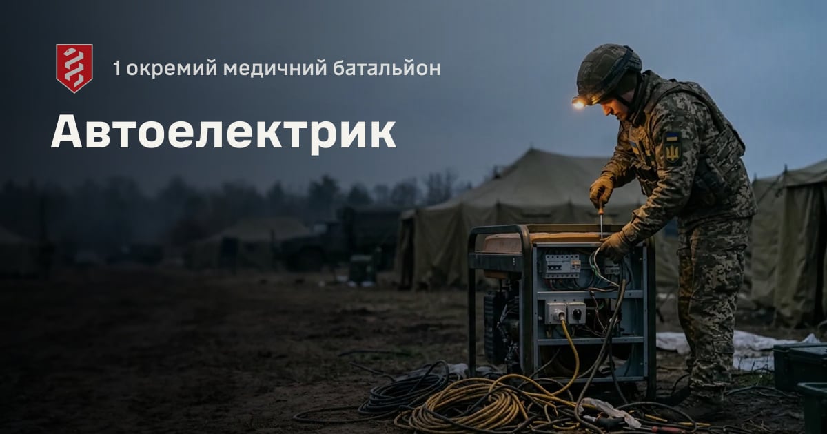 Автоелектрик — 1 окремий медичний батальйон