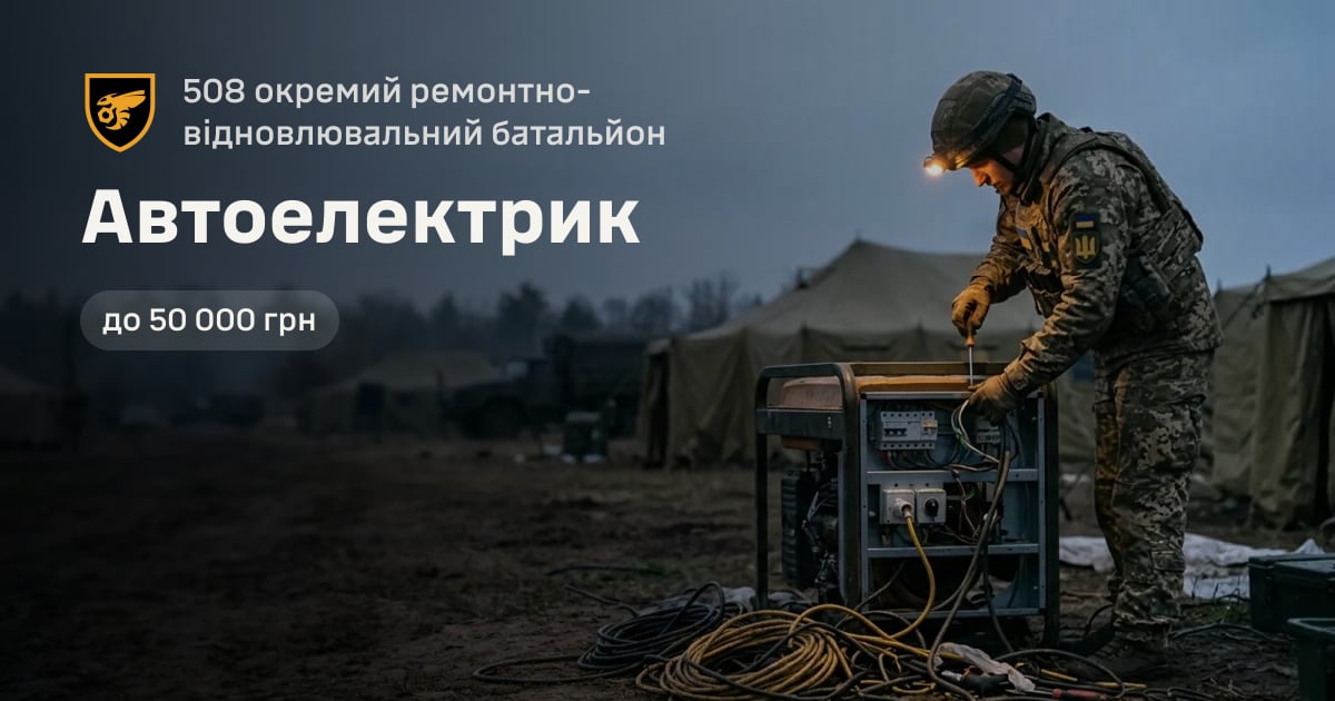Автоелектрик — 508 окремий ремонтно-відновлювальний батальйон
