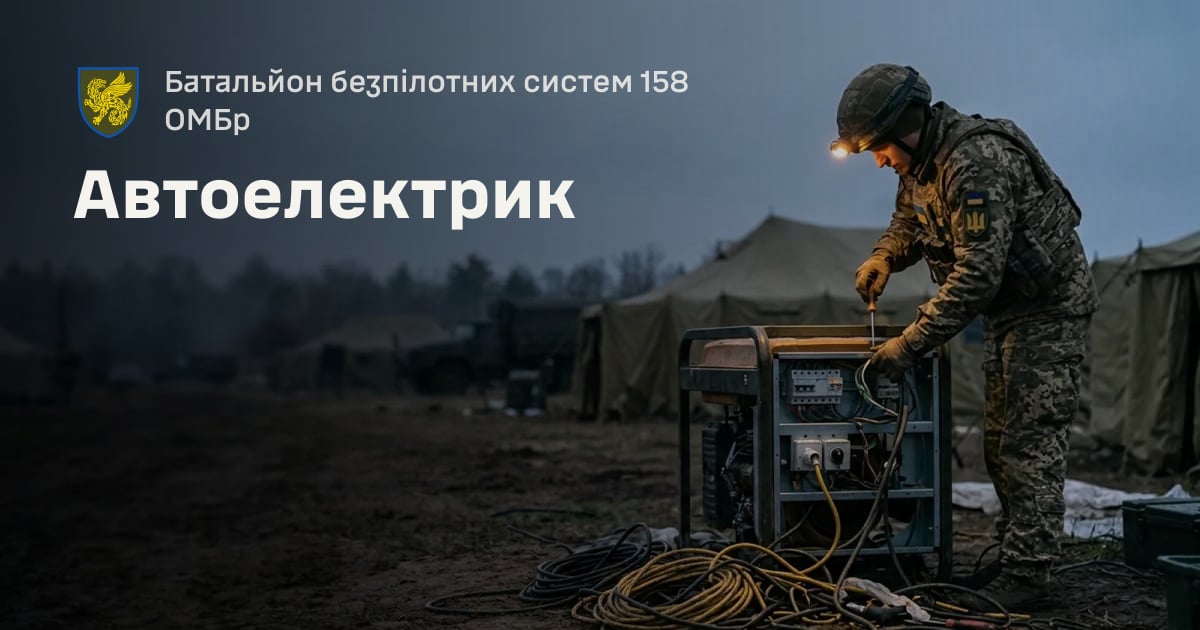 Автоелектрик — Батальйон безпілотних систем 158 ОМБр