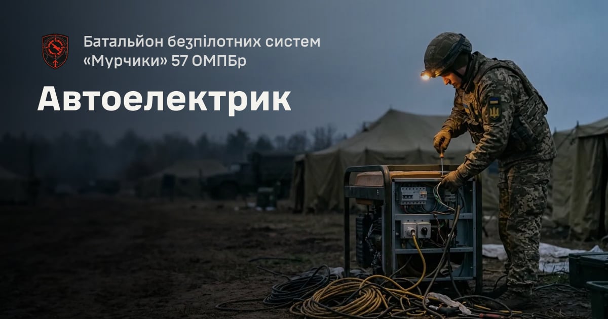 Автоелектрик — Батальйон безпілотних систем «Мурчики» 57 ОМПБр