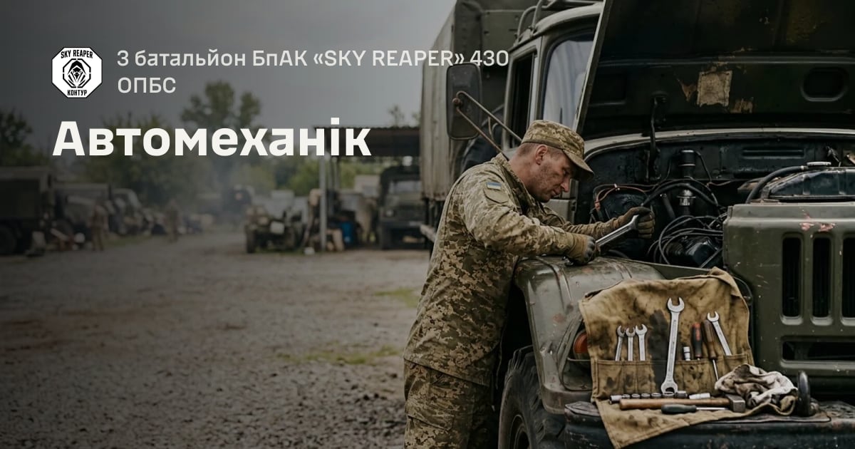 Автомеханік — 3 батальйон БпАК «SKY REAPER» 430 ОПБС