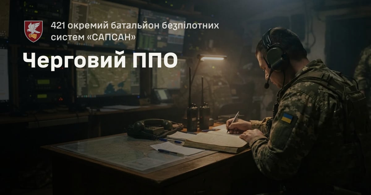 Черговий ППО — 421 окремий батальйон безпілотних систем «САПСАН»