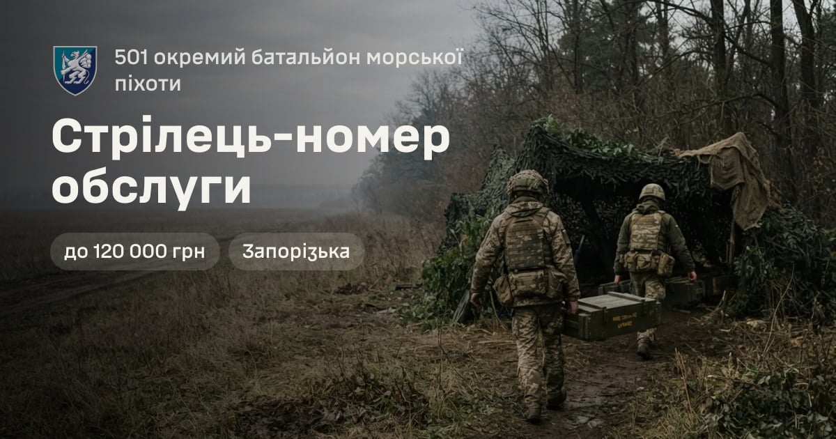 Cтрілець-номер обслуги — 501 окремий батальйон морської піхоти