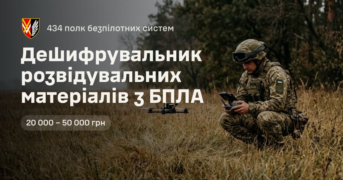 Дешифрувальник розвідувальних матеріалів з БПЛА — 434 полк безпілотних систем
