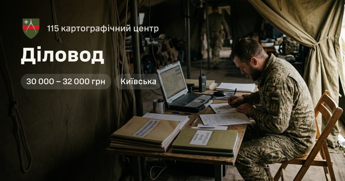 Діловод — 115 картографічний центр
