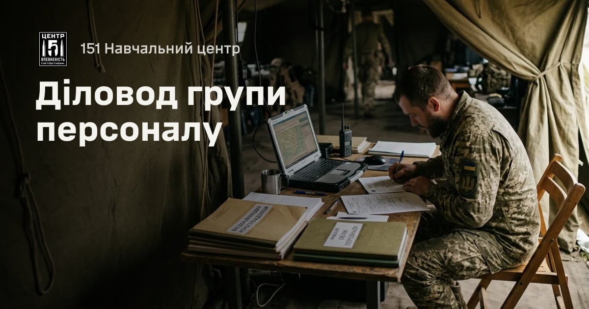 Діловод групи персоналу — 151 Навчальний центр