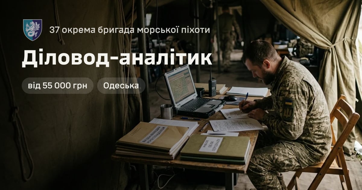 Діловод-аналітик — 37 окрема бригада морської піхоти