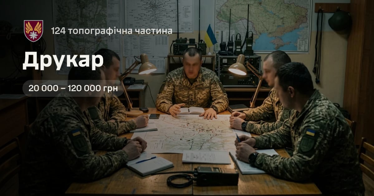 Друкар — 124 топографічна частина