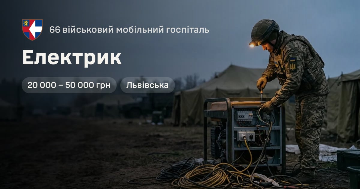 Електрик — 66 військовий мобільний госпіталь