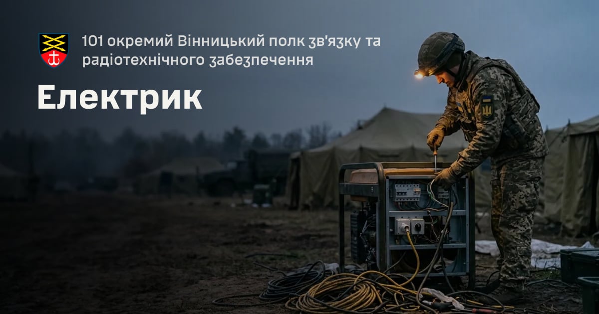 Електрик — 101 окремий Вінницький полк зв’язку та радіотехнічного забезпечення