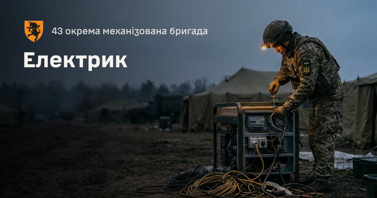 Електрик — 43 окрема механізована бригада