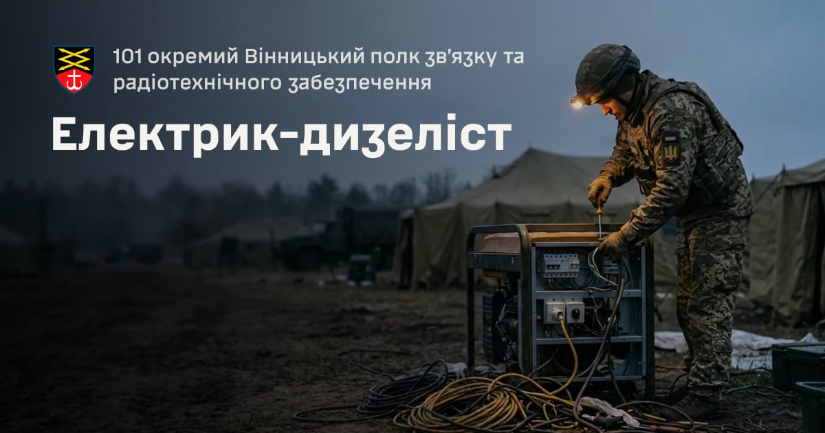 Електрик-дизеліст — 101 окремий Вінницький полк зв’язку та радіотехнічного забезпечення