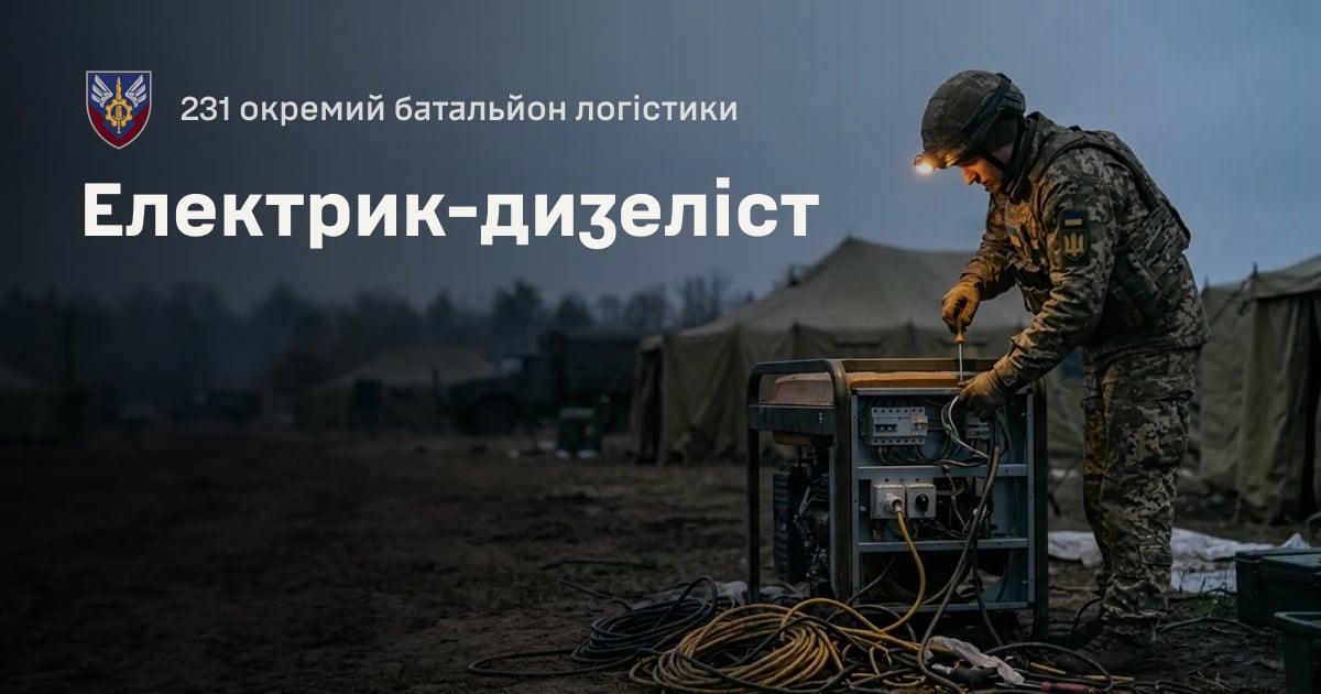 Електрик-дизеліст — 231 окремий батальйон логістики