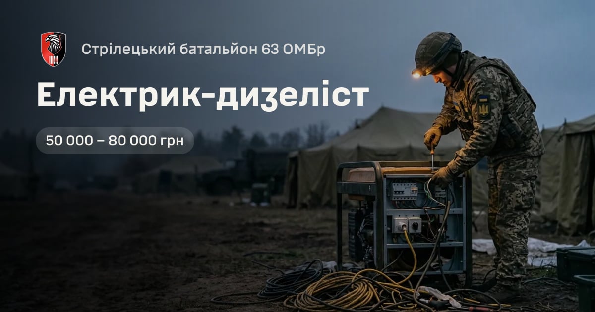 Електрик-дизеліст — Стрілецький батальйон 63 ОМБр