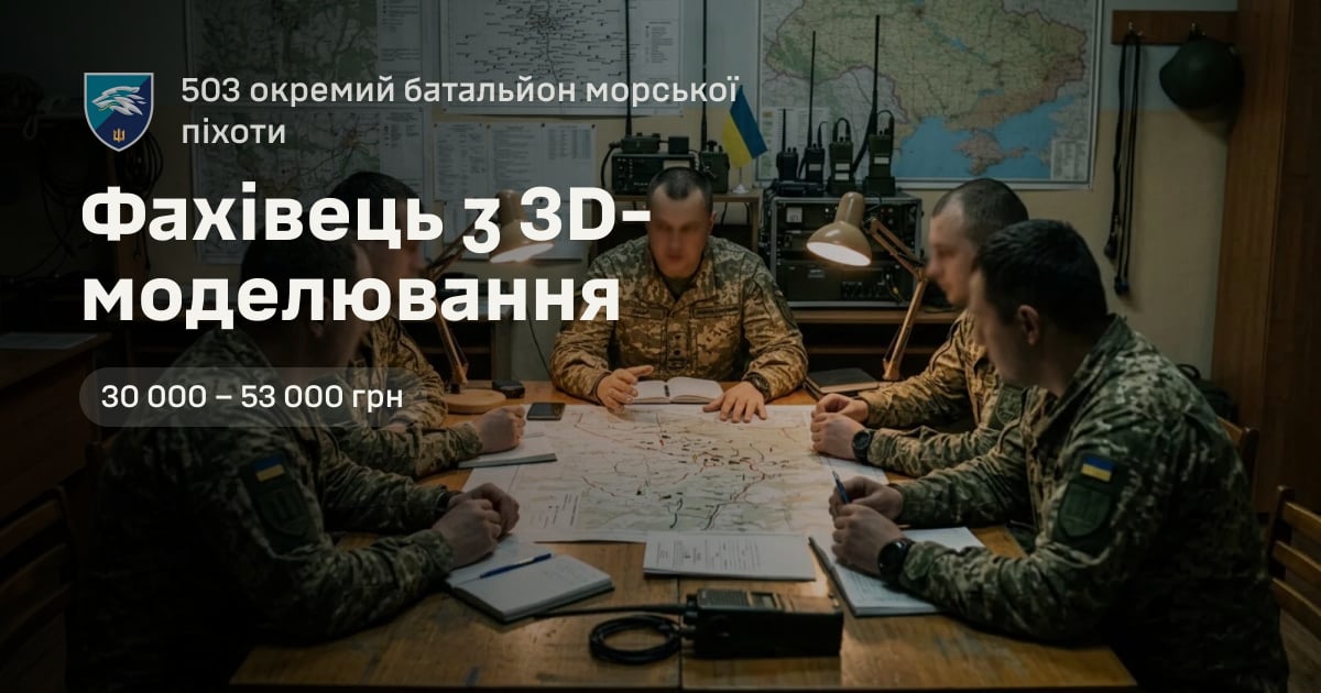 Фахівець з 3D-моделювання — 503 окремий батальйон морської піхоти