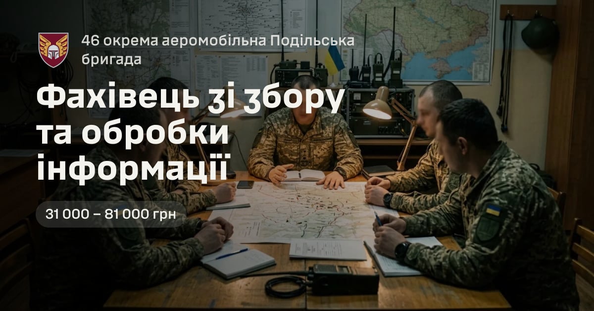 Фахівець зі збору та обробки інформації — 46 окрема аеромобільна Подільська бригада