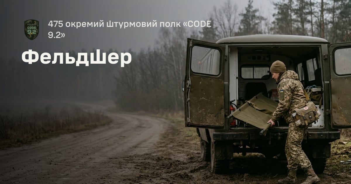 Фельдшер — 475 окремий штурмовий полк «CODE 9.2»