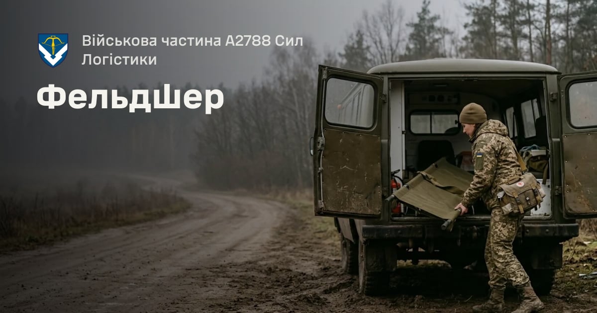 Фельдшер — Військова частина А2788 Сил Логістики
