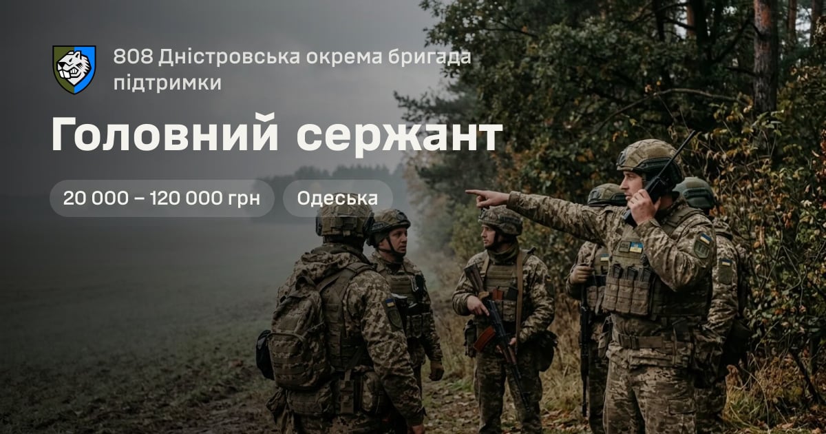 Головний сержант — 808 Дністровська окрема бригада підтримки