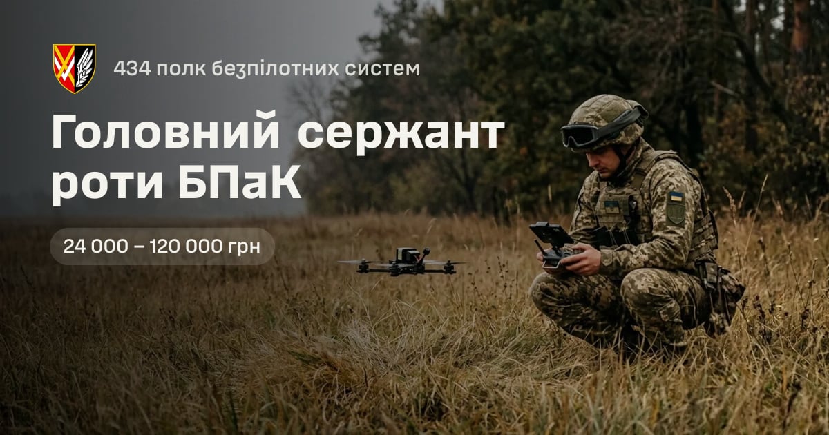 Головний сержант роти БПаК — 434 полк безпілотних систем
