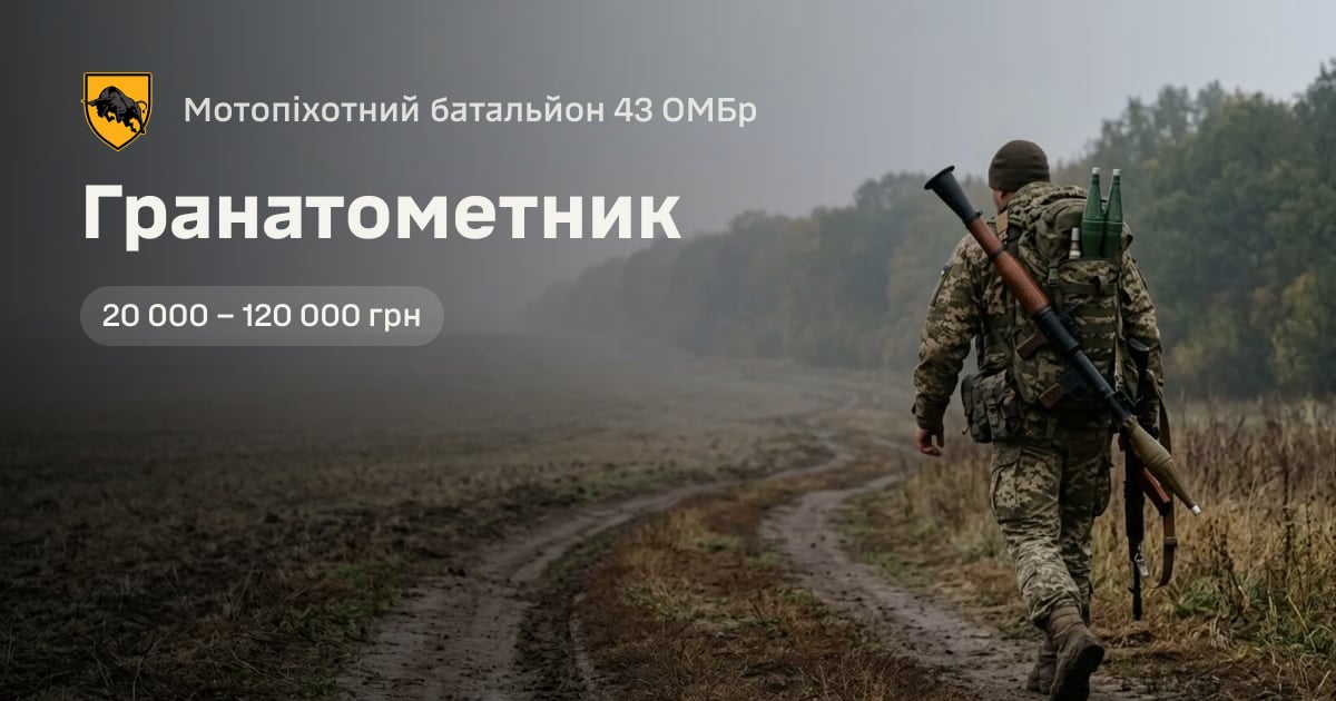 Гранатометник — Мотопіхотний батальйон 43 ОМБр
