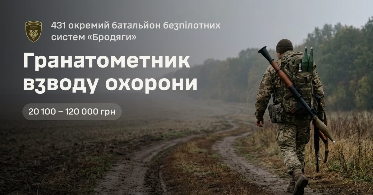 Гранатометник взводу охорони — 431 окремий батальйон безпілотних систем «Бродяги»