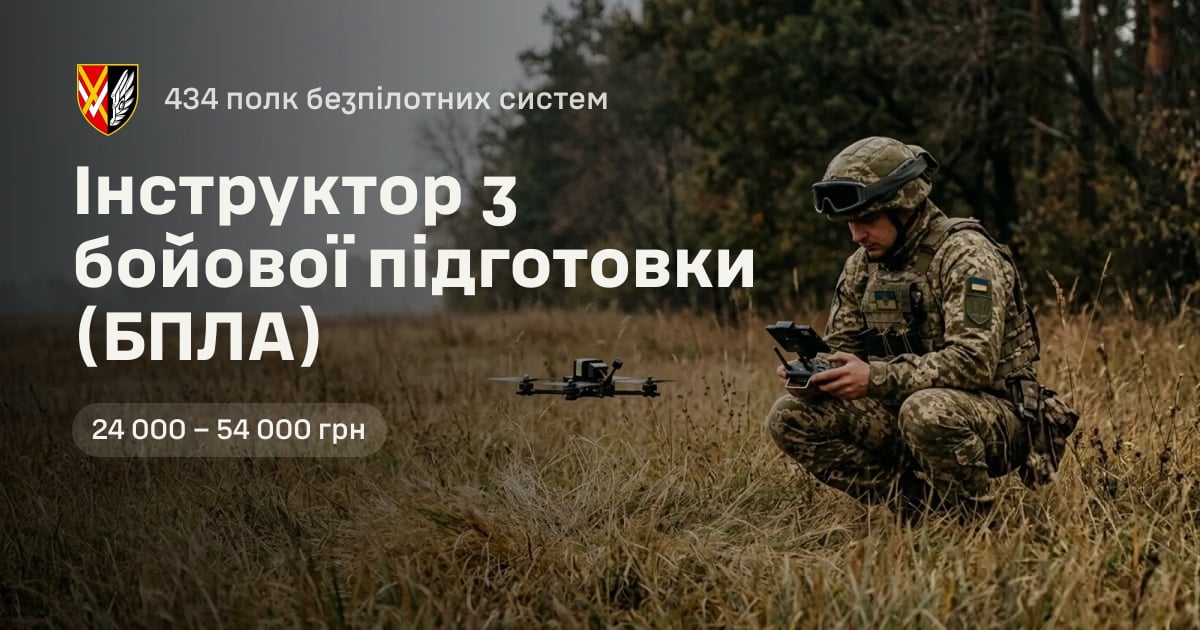 Інструктор з бойової підготовки (БПЛА) — 434 полк безпілотних систем