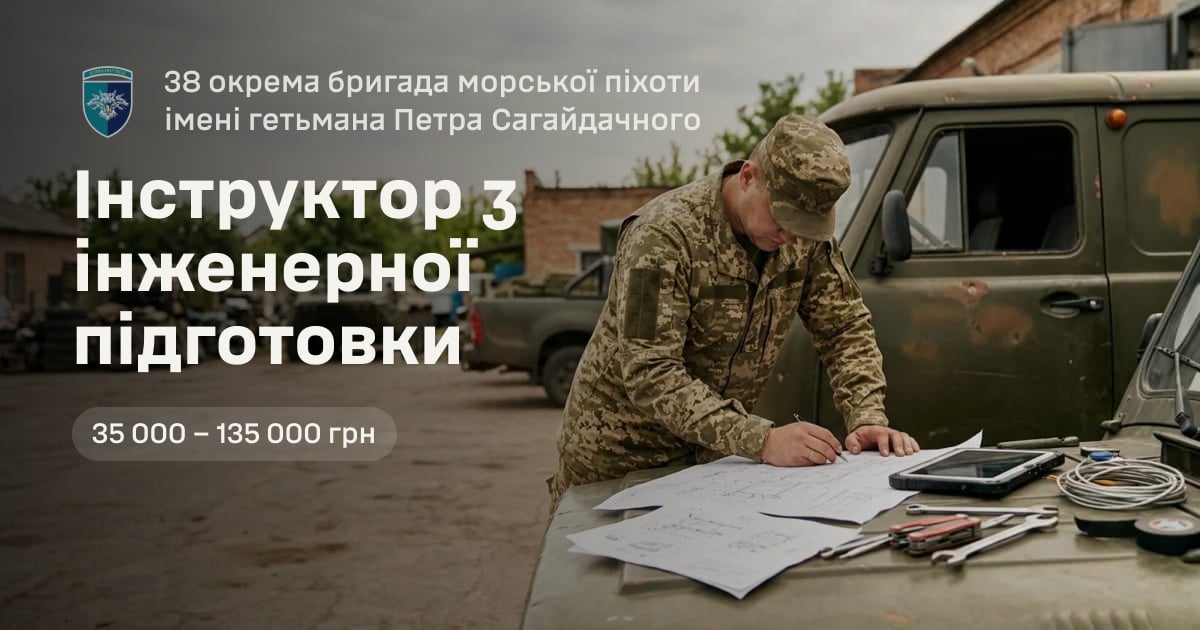 Інструктор з інженерної підготовки — 38 окрема бригада морської піхоти імені гетьмана Петра Сагайдачного