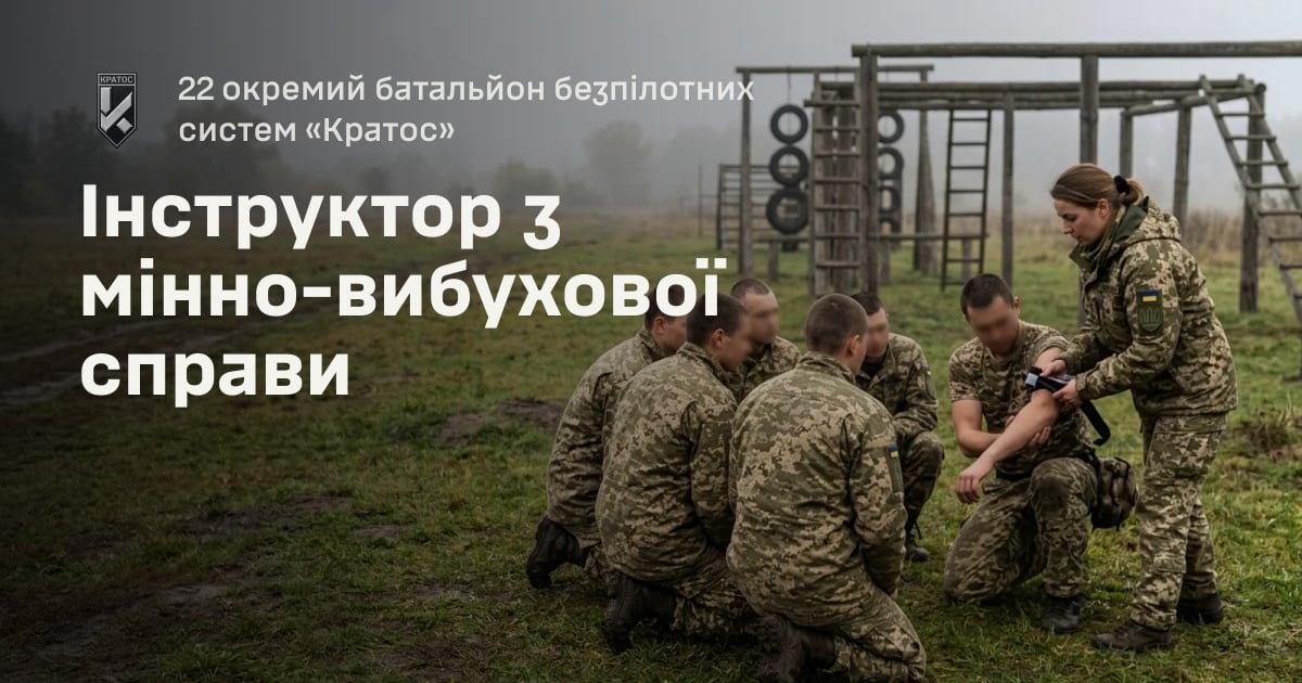 Інструктор з мінно-вибухової справи — 22 окремий батальйон безпілотних систем «Кратос»