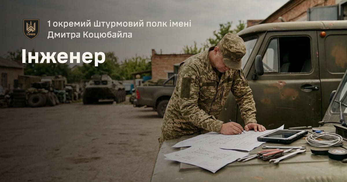 Інженер — 1 окремий штурмовий полк імені Дмитра Коцюбайла