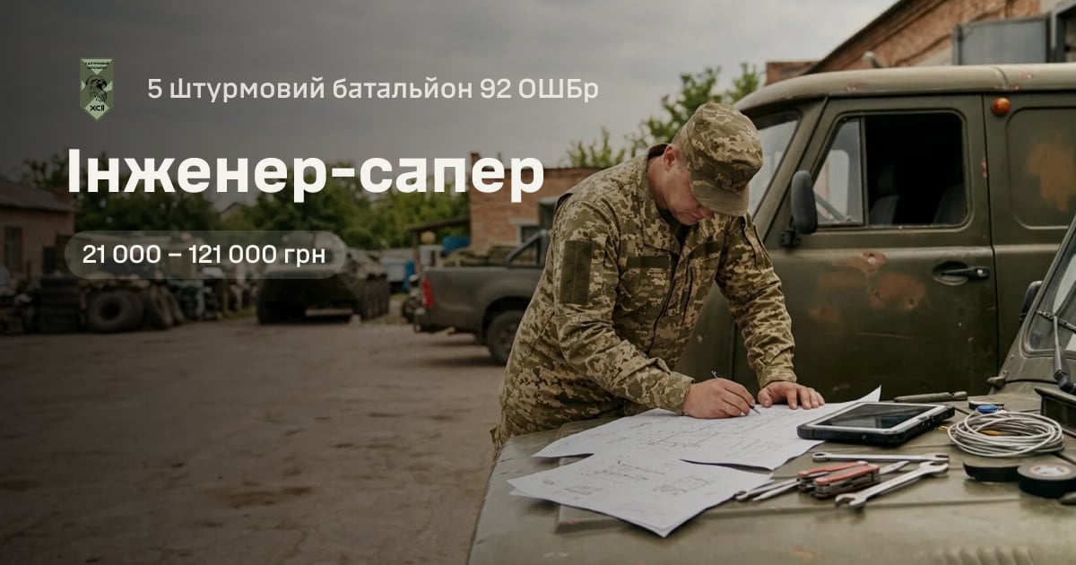 Інженер-сапер — 5 штурмовий батальйон 92 ОШБр