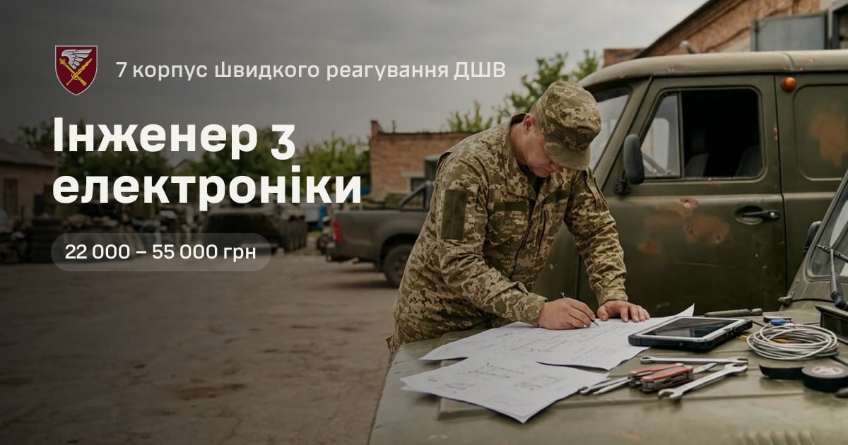 Інженер з електроніки — 7 корпус швидкого реагування ДШВ