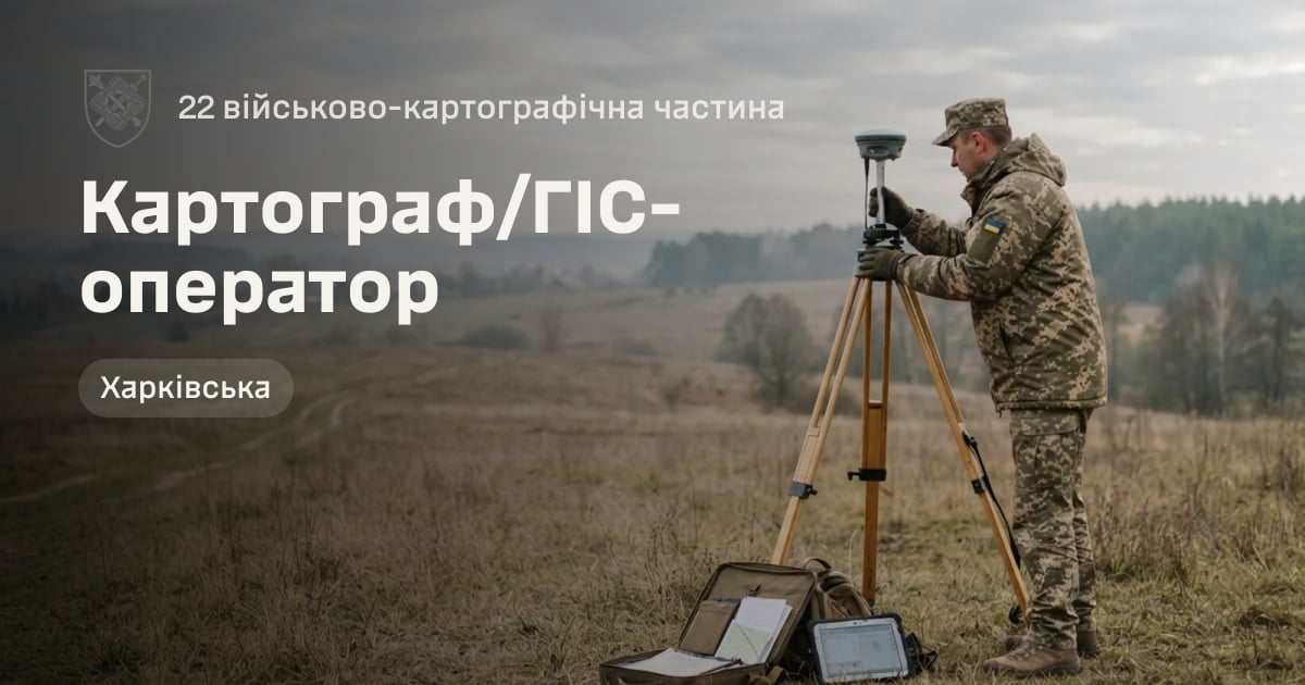 Картограф/ГІС-оператор — 22 військово-картографічна частина