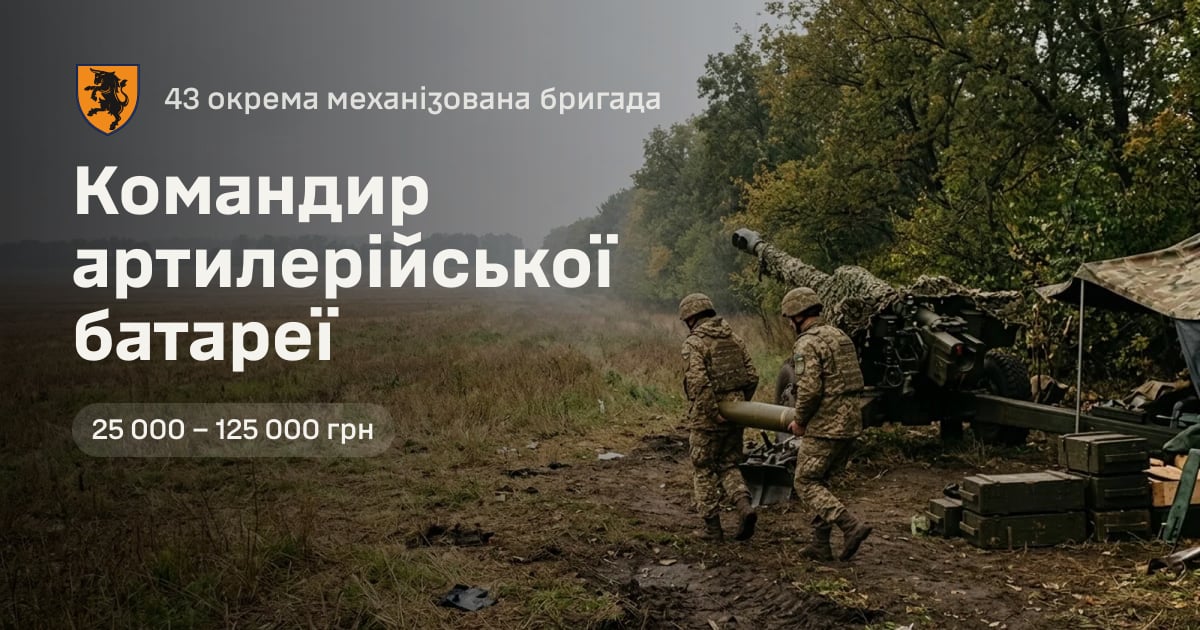 Командир артилерійської батареї — 43 окрема механізована бригада
