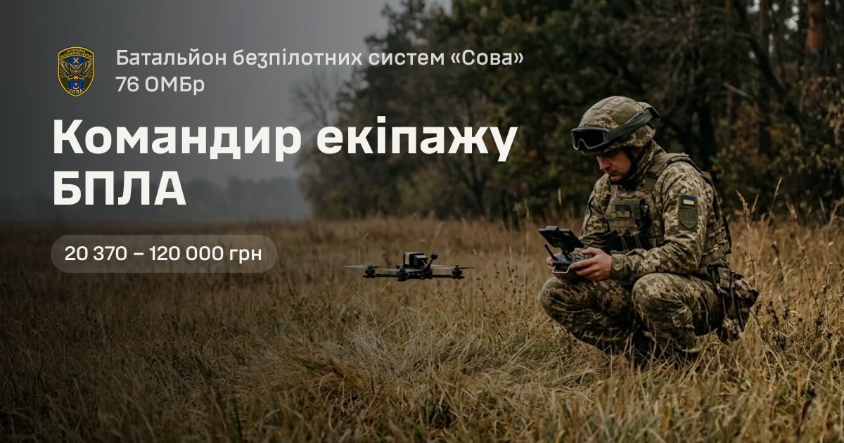 Командир екіпажу БПЛА — Батальйон безпілотних систем «Сова» 76 ОМБр