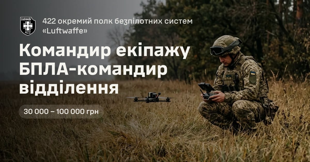 Командир екіпажу БПЛА-командир відділення — 422 окремий полк безпілотних систем «Luftwaffe»