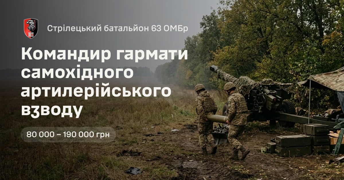 Командир гармати самoхідного артилерійського взводу — Стрілецький батальйон 63 ОМБр