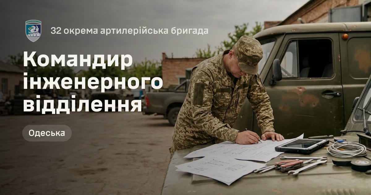 Командир інженерного відділення — 32 окрема артилерійська бригада