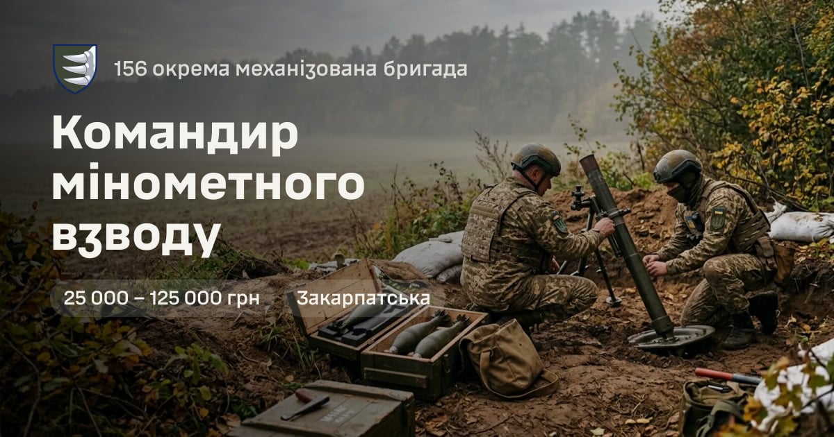 Командир мінометного взводу — 156 окрема механізована бригада