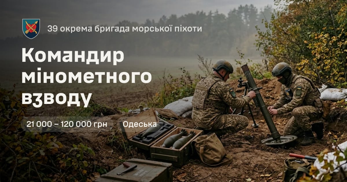 Командир мінометного взводу — 39 окрема бригада морської піхоти