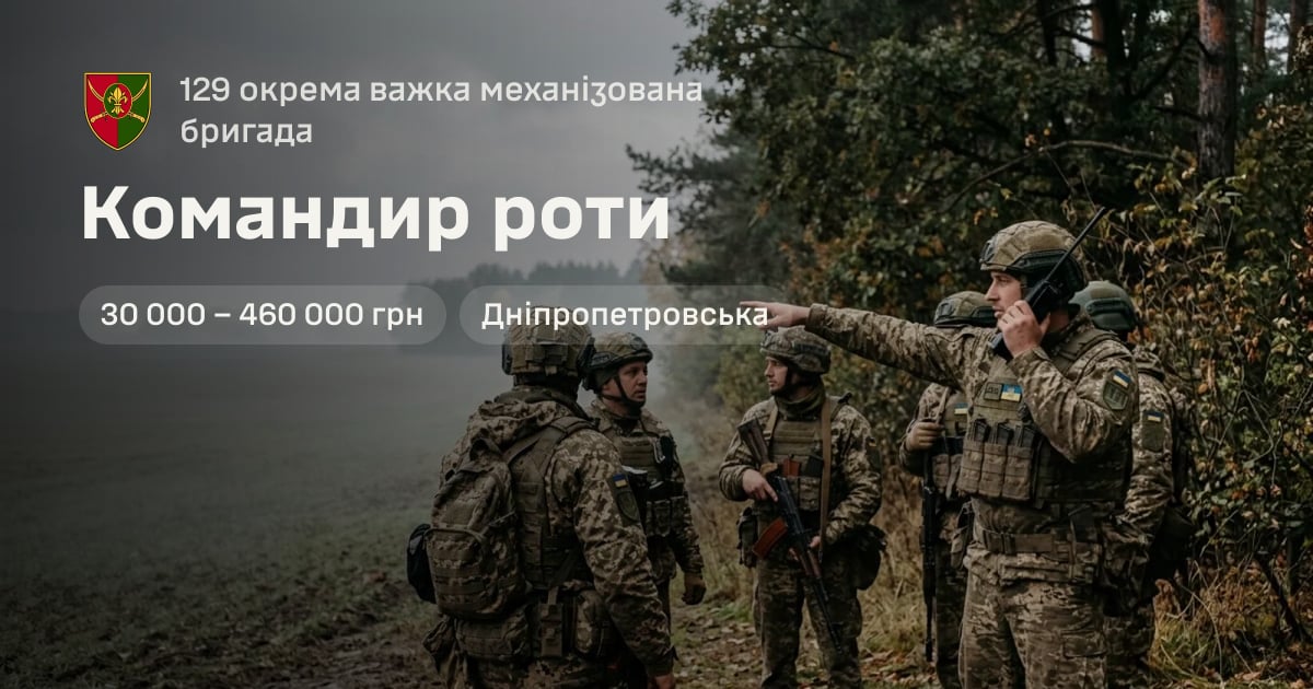Командир роти — 129 окрема важка механізована бригада