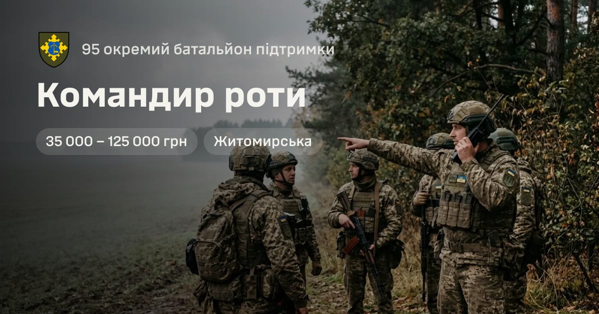 Командир роти — 95 окремий батальйон підтримки