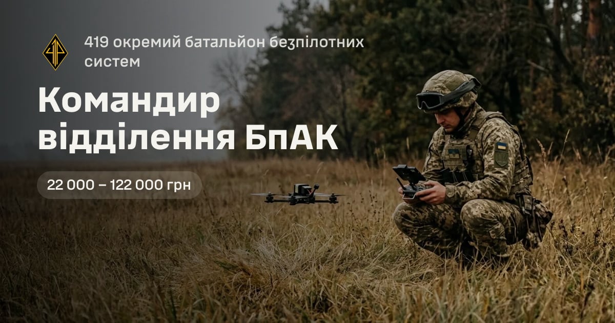 Командир відділення БпАК — 419 окремий батальйон безпілотних систем