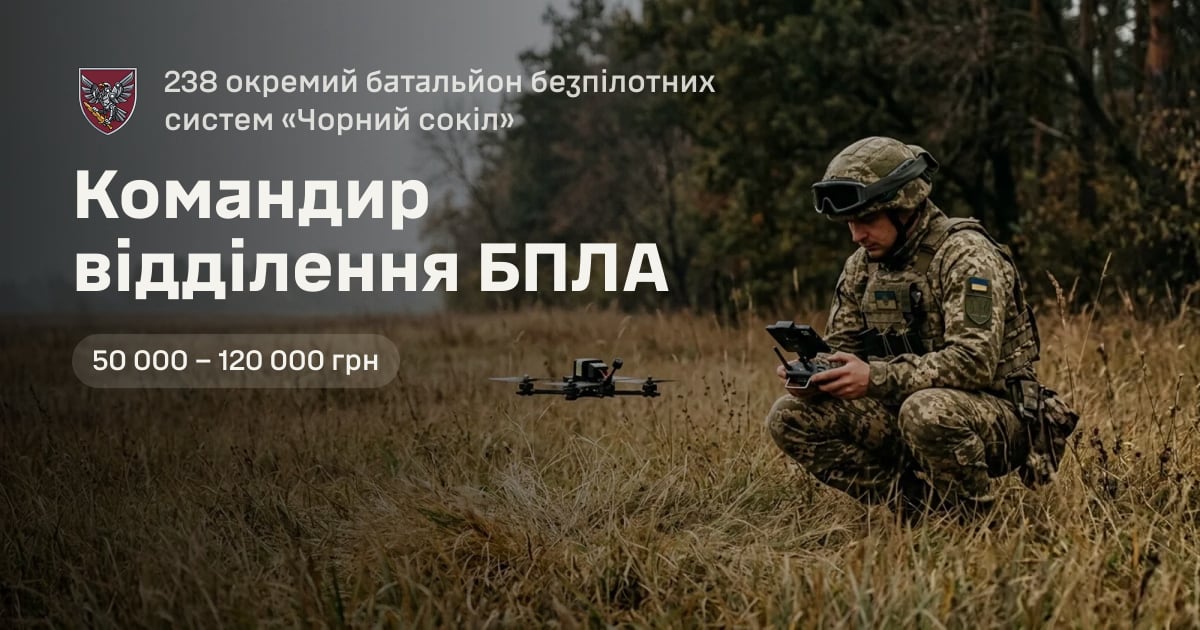 Командир відділення БПЛА — 238 окремий батальйон безпілотних систем «Чорний сокіл»