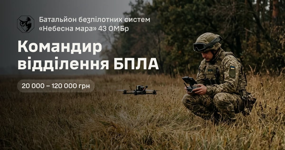 Командир відділення БПЛА — Батальйон безпілотних систем «Небесна мара» 43 ОМБр