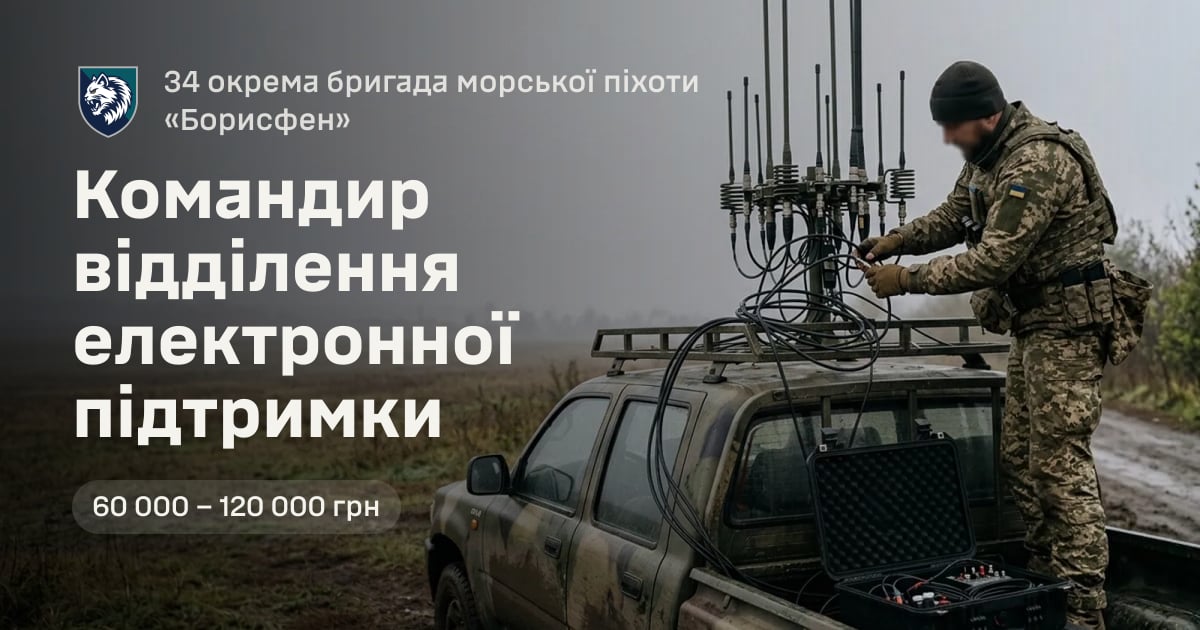 Командир відділення електронної підтримки — 34 окрема бригада морської піхоти «Борисфен»