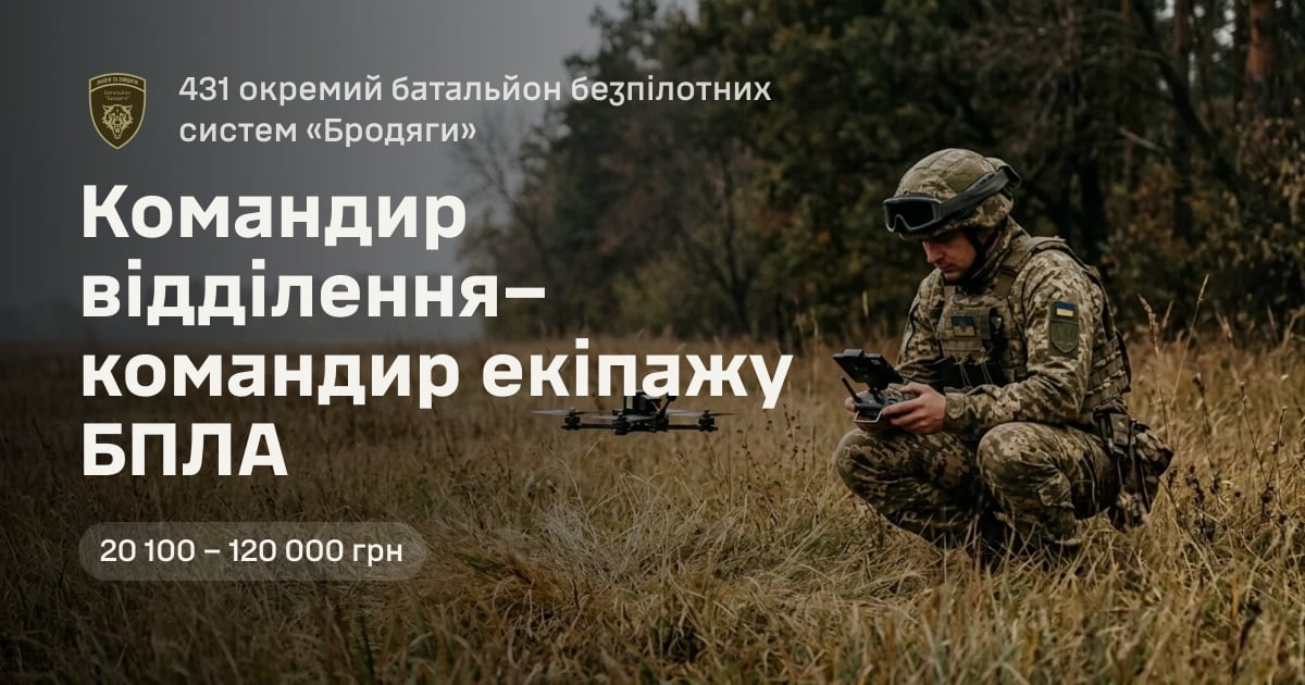 Командир відділення–командир екіпажу БПЛА — 431 окремий батальйон безпілотних систем «Бродяги»