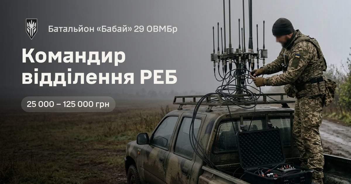 Командир відділення РЕБ — Батальйон «Бабай» 29 ОВМБр